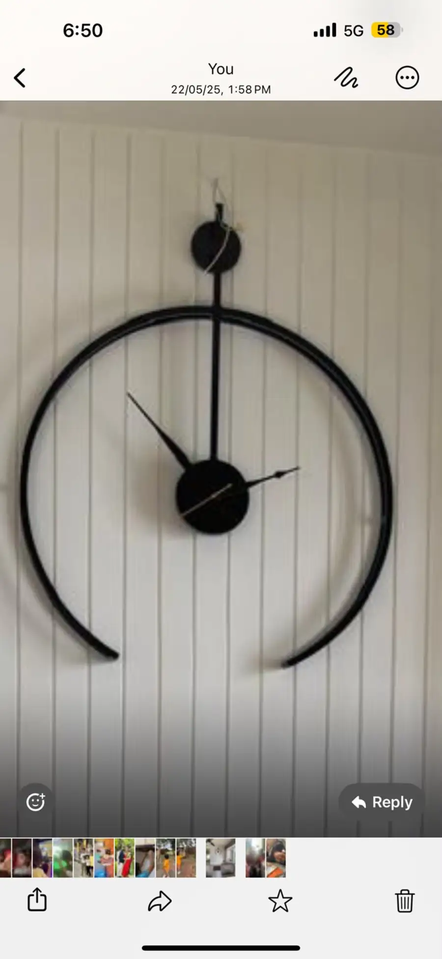 Decorative MS wall clock fabricated as architectural metalwork