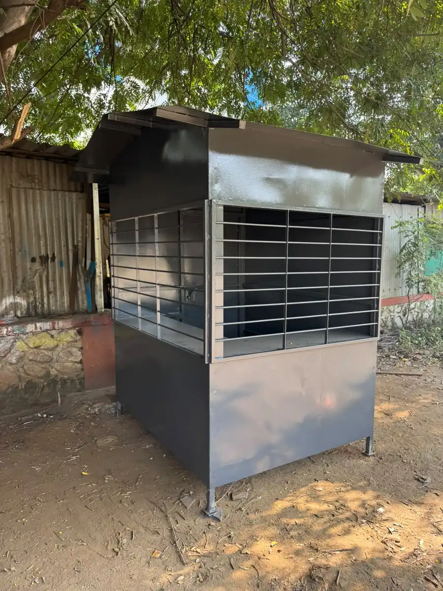 Steel security cabin and kiosk fabricated in MS